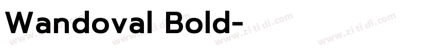 Wandoval Bold字体转换